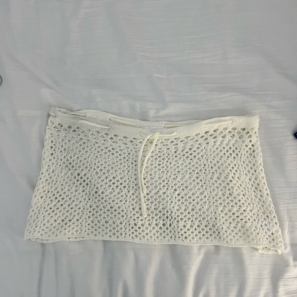 Superdown Crochet Mini Skirt